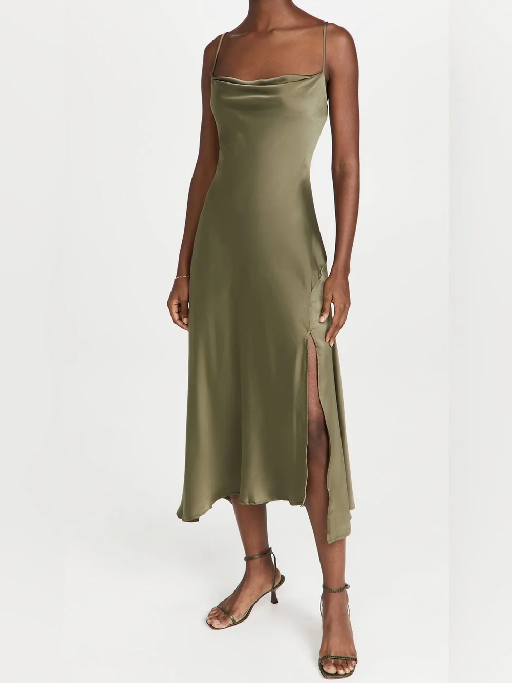 ASTR the label Women's Gaia Dress, Sage, Green, size M